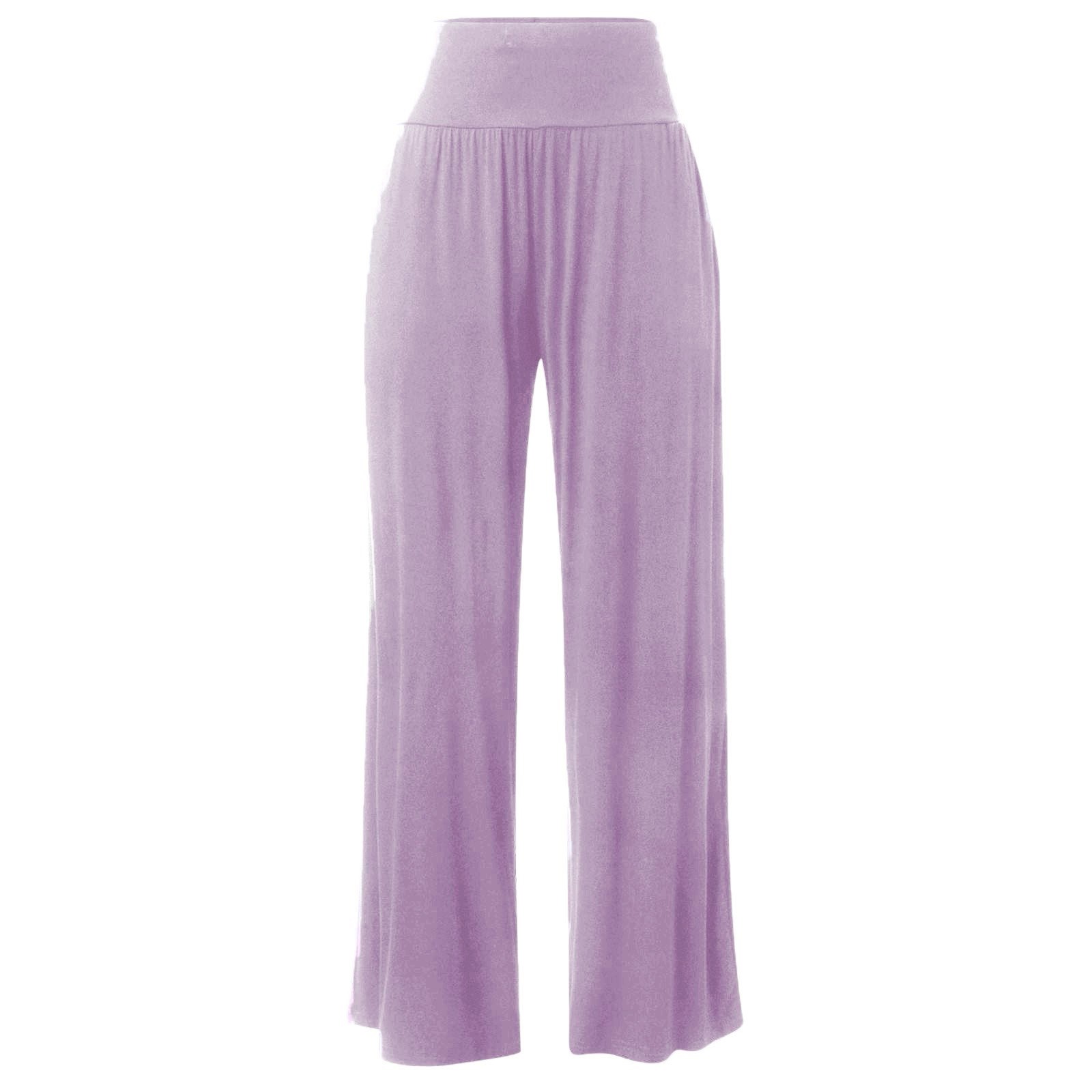 thumbnail image 4 of Pantalones de yoga para mujer, pantalones palazzo de pierna ancha y cintura alta con bolsillos, 4 of 5